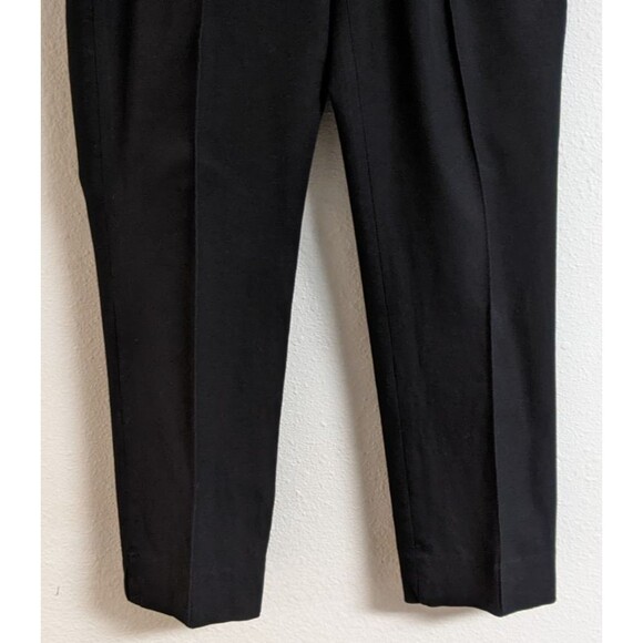 J.JILL Black Cotton Spandex Straight Leg Front Seam Stretch Casual Pants Size 6 - Picture 3 of 11